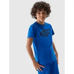 4F t-shirt bawełniany dziecięcy koszulka sportowa M1115 niebieski, Kolor: niebieski, Rozmiar: 122