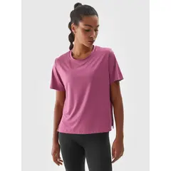 4F T-shirt treningowy damski F1012 różowy, Kolor: różowy, Rozmiar: XS