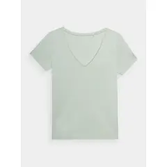 4F koszulka damska t-shirt sportowy fitness bawełniany F1359 zielony, Kolor: zielony, Rozmiar: XS, 4 zdjęcie