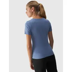 4F t-shirt damski koszulka sportowa bawełniana F1649 niebieska, Kolor: niebieski, Rozmiar: XS, 4 zdjęcie
