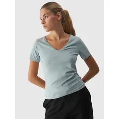 4F t-shirt damski koszulka sportowa bawełniana F1649 turkusowa, Kolor: turkusowy, Rozmiar: S