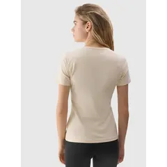 4F koszulka damska t-shirt sportowy fitness bawełniany F1359 biały, Kolor: biały, Rozmiar: XS, 3 zdjęcie