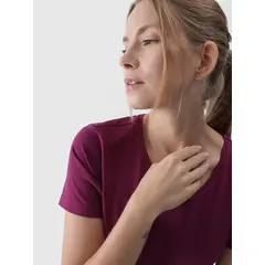 4F T-shirt damski F1845 fioletowy, Kolor: fioletowy, Rozmiar: XS, 5 zdjęcie