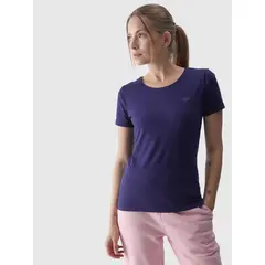 4F T-shirt damski F1845 ciemny niebieski, Kolor: niebieski, Rozmiar: XS