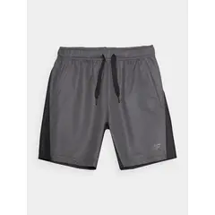4F Spodenki krótkie chłopięce treningowe M485 szare, Kolor: czarny, Rozmiar: 122/128, 2 zdjęcie