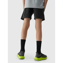 4F Spodenki krótkie chłopięce treningowe M485 szare, Kolor: czarny, Rozmiar: 122/128, 5 zdjęcie