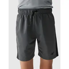 4F Spodenki krótkie chłopięce treningowe M485 szare, Kolor: czarny, Rozmiar: 122/128, 3 zdjęcie