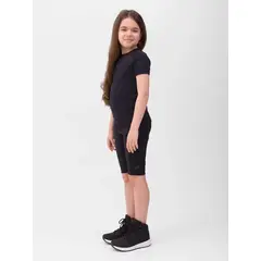 4F Legginsy krótkie dziewczęce F436 czarne, Kolor: czarny, Rozmiar: 122/128