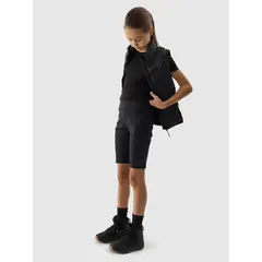 4F Legginsy krótkie dziewczęce F436 czarne, Kolor: czarny, Rozmiar: 122/128, 3 zdjęcie