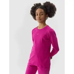 4F Longsleeve dziewczęcy F212 różowy, Kolor: różowy, Rozmiar: 122
