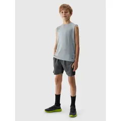 4F Spodenki krótkie chłopięce treningowe M485 szare, Kolor: czarny, Rozmiar: 122/128, 6 zdjęcie