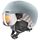 Uvex Rocket jr. Visor kask narciarski dziecięcy z wizjerem snowboard szary, Kolor: szary, Rozmiar: 54-58