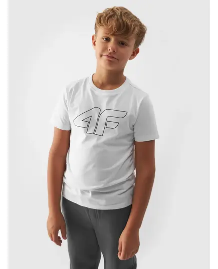 4F JUNIOR Tshirt M1627, Kolor: biały, Rozmiar: 152