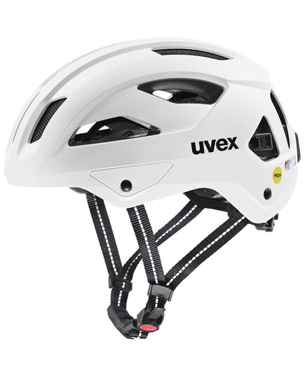 UVEX Kask rowerowy miejski city stride MIPS Hiplok biały, Kolor: biały, Rozmiar: 56-59