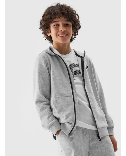 4F Bluza rozpinana  z kapturem chłopięca M0926, Kolor: szary, Rozmiar: 146