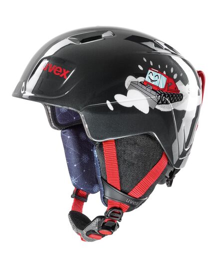 UVEX Kask dziecięcy Manic, Kolor: czarny, Rozmiar: 46-50