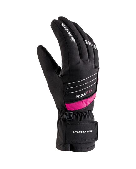 Rękawice Sporotowe Dziecięce VIKING Helix GTX Ski Kids, Kolor: czarno-różowe, Rozmiar: 4