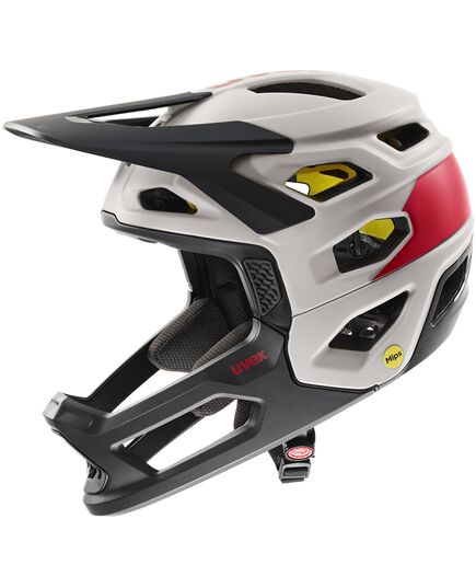 UVEX Kask rowerowy Full Face UVEX Revolt z MIPS (41/0/063/05/17), Kolor: wielokolorowy, Rozmiar: 52-57