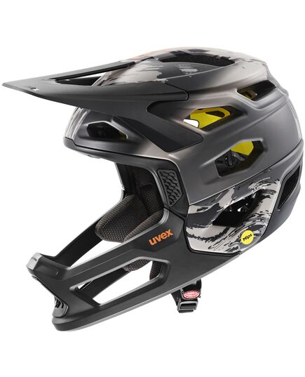 UVEX Kask rowerowy Full Face UVEX Revolt z MIPS (41/0/063/05/17) czarny, Kolor: czarny, Rozmiar: 52-57