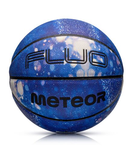 METEOR Piłka do kosza Fluo Niebieski/biały 7