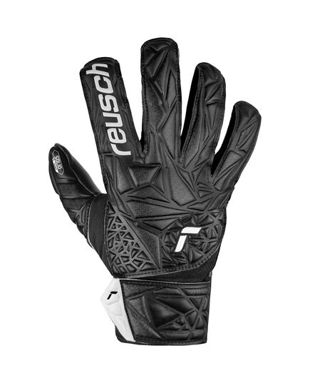 Rękawice bramkarskie dziecięce REUSCH Attrakt Starter Solid Finger Support Junior czarne, Kolor: czarny, Rozmiar: 6.5