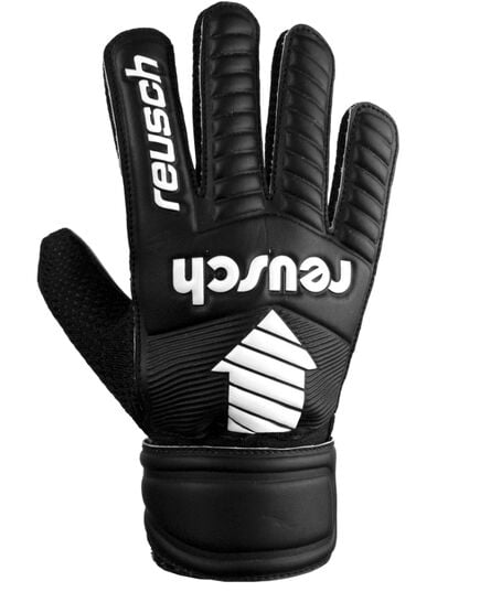 Rękawice bramkarskie dziecięce REUSCH Legacy Arrow Solid Junior czarne, Kolor: czarny, Rozmiar: 4