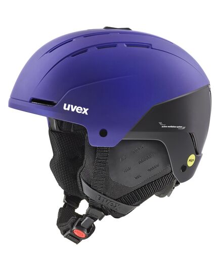 UVEX STANCY kask narciarski uvex z MIPS i hardshell granatowy, Kolor: fioletowy, Rozmiar: 54-58