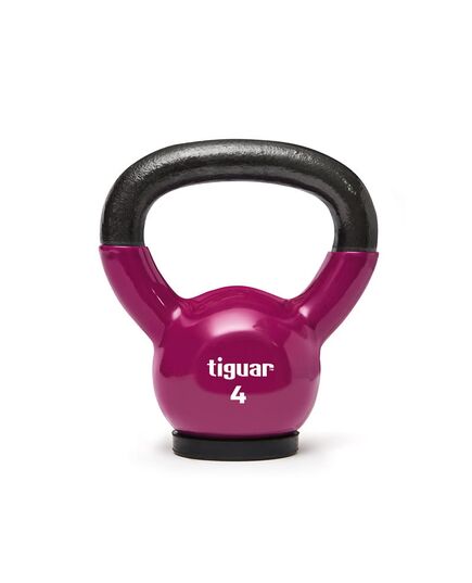 TIGUAR Kettlebell do ćwiczeń crossfit na siłownie 4kg fioletowy, Kolor: fioletowy, Waga: 4