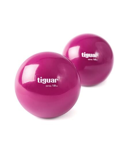 TIGUAR piłka z obciążeniem do ćwiczeń fitness pilates Heavyball 1kg śliwkowa