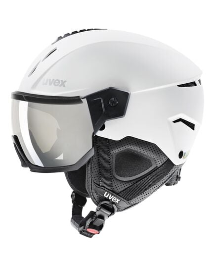 UVEX INSTINCT VISOR kask narciarski hardshell z goglami biały, Kolor: biały, Waga: 1, Rozmiar: 53-55