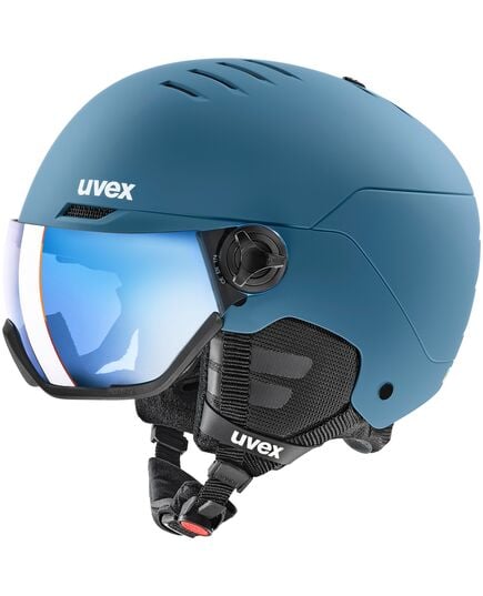 UVEX WANTED VISOR kask narciarski z technologią hardshell niebieski, Kolor: niebieski, Rozmiar: 54-58