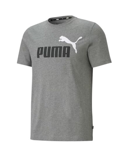 PUMA koszulka męska t-shirt bawełniany ESS+ 2 Col Logo Tee szara, Kolor: szary, Waga: 0.2, Rozmiar: L