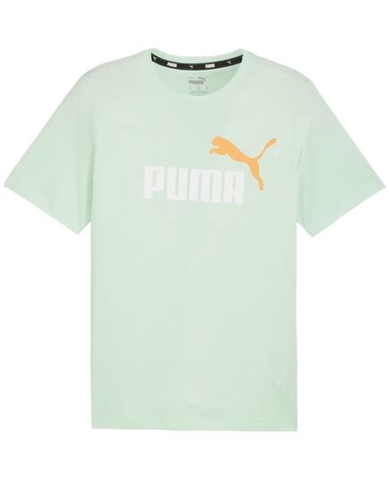 PUMA koszulka męska t-shirt bawełniany ESS+ 2 Col Logo Tee miętowa, Kolor: miętowy, Waga: 0.2, Rozmiar: L