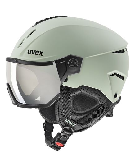 UVEX INSTINCT VISOR kask narciarski hardshell z goglami zielony, Kolor: zielony, Waga: 1, Rozmiar: 59-61