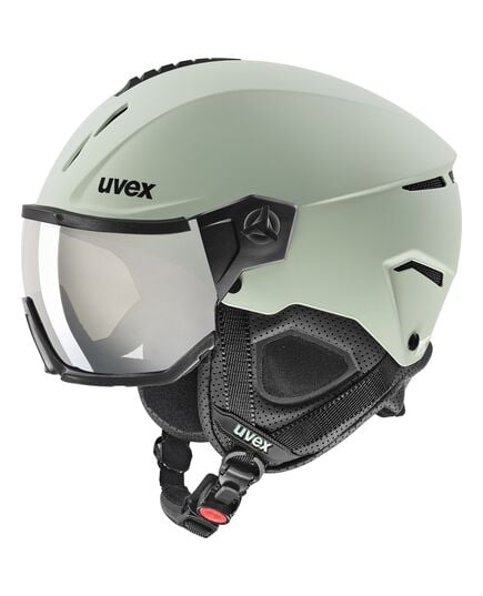 UVEX INSTINCT VISOR kask narciarski hardshell z goglami zielony, Kolor: zielony, Waga: 1, Rozmiar: 53-56