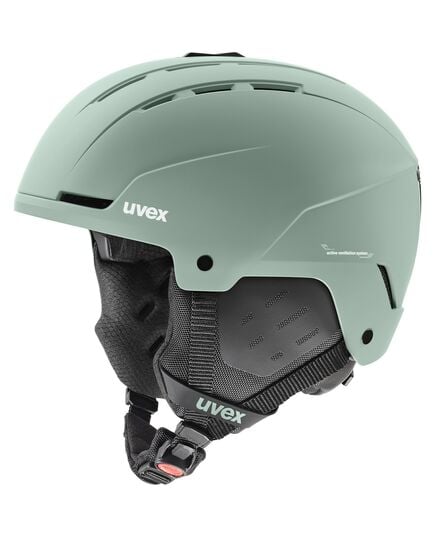 UVEX kask narciarski z technologia hardshell i monomatic Stance zielony, Kolor: zielony, Rozmiar: 51-55