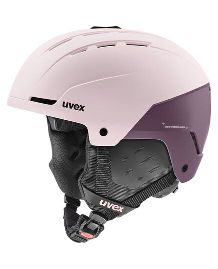 UVEX kask narciarski z technologia hardshell i monomatic Stance różowy, Kolor: różowy, Rozmiar: 51-55