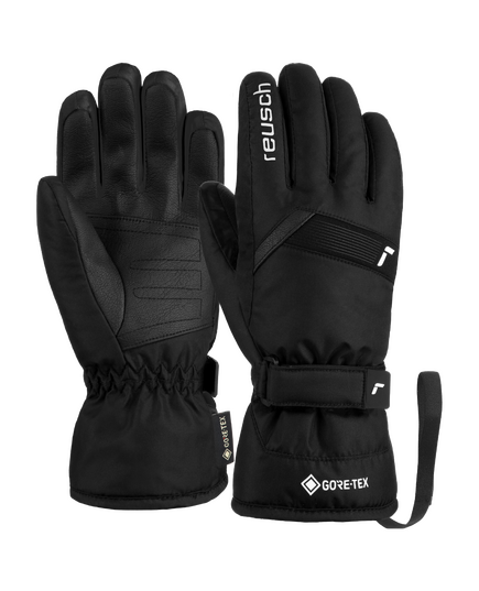 REUSCH FLASH rękawice narciarskie dziecięce z GORE-TEX czarne, Kolor: czarne, Waga: 0.2, Rozmiar: 4.5