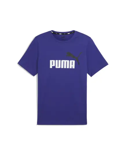 PUMA koszulka męska t-shirt bawełniany ESS+ 2 Col Logo Tee niebieska, Kolor: niebieski, Waga: 0.2, Rozmiar: L