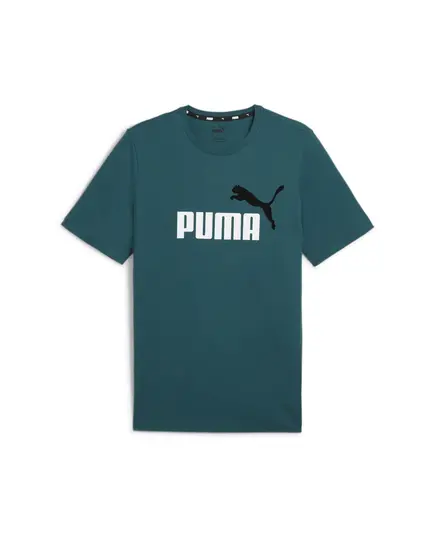 PUMA koszulka męska t-shirt bawełniany ESS+ 2 Col Logo Tee zielona, Kolor: zielony, Waga: 0.2, Rozmiar: XL