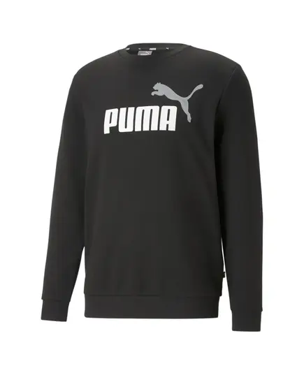 PUMA bluza męska bawełniana bez kaputra ESS+ 2 Col Big Logo Crew TR czarna, Kolor: czarny, Waga: 0.4, Rozmiar: L