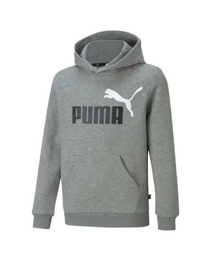 PUMA bluza dziecięca bawełniana z kapturem ESS 2 Col Big Logo Hoodie szara, Kolor: szary, Waga: 0.4, Rozmiar: 140