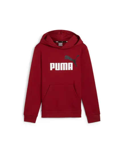 PUMA bluza dziecięca bawełniana z kapturem ESS 2 Col Big Logo Hoodie czerwona, Kolor: czerwony, Waga: 0.4, Rozmiar: 152