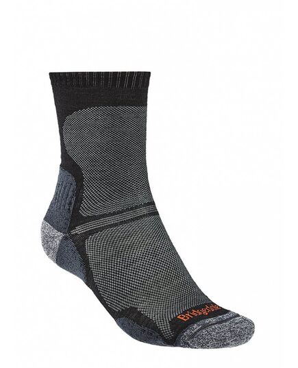 Bridgedale Skarpety męskie Hike ultralight T2 crew merino performance czarne, Kolor: czarny, Waga: 1, Rozmiar: L (44-47)