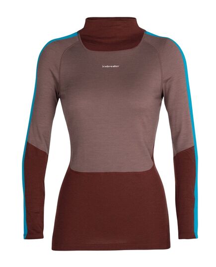 Icebreaker Koszulka damska W 200 Sonebula LS High Neck mink / espresso/ arctic blue r. XS