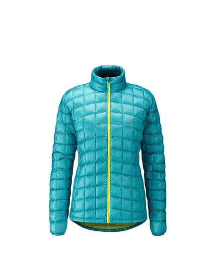 Rab Kurtka puchowa damska CONTINUUM JKT TASMAN/CHARTREUSE, Kolor: niebieski, Waga: 1, Rozmiar: S