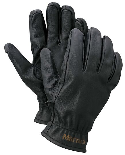 Marmot Rękawiczki skórzane męskie Basic Work Glove Black, Kolor: czarny, Waga: 0.5, Rozmiar: S