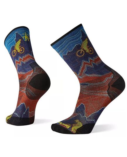 Smartwool Skarpety rowerowe unisex Performance Cycle Zero Cushion Divide Trail Tibetan Red M ( 38-41)