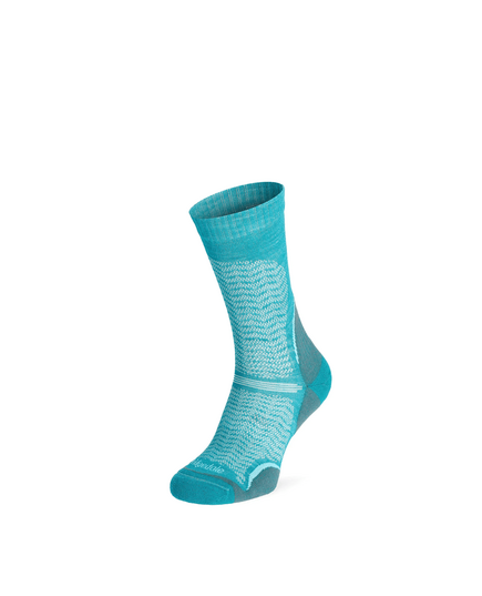 Bridgedale Skarpety damskie Hike ultralight crew merino performance teal, Kolor: zielony, Waga: 1, Rozmiar: S (35-37)