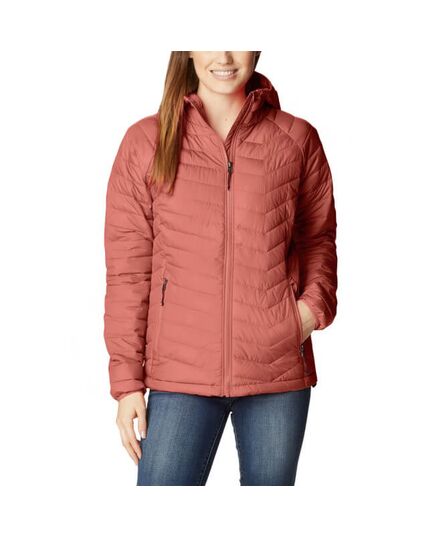 Columbia Kurtka damska Powder Lite™ Hooded Jacket koralowa, Kolor: czerwony, Waga: 1, Rozmiar: S